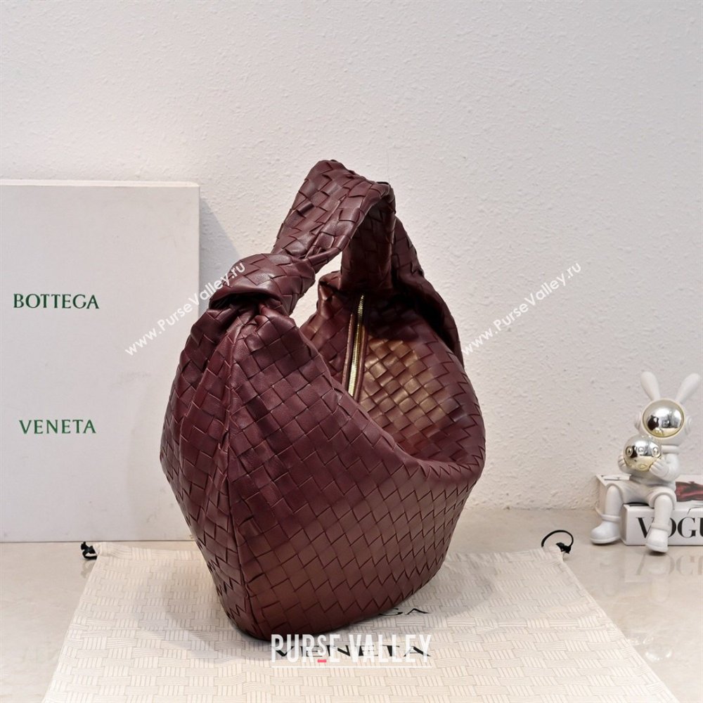 Bottega Veneta Medium Jodie Bag in Intrecciato Leather Burgundy 2026 600263 (YX-260402112)