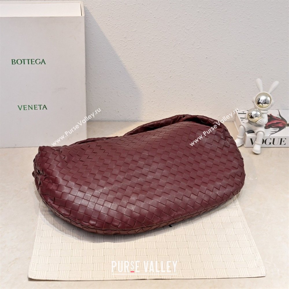 Bottega Veneta Medium Jodie Bag in Intrecciato Leather Burgundy 2026 600263 (YX-260402112)