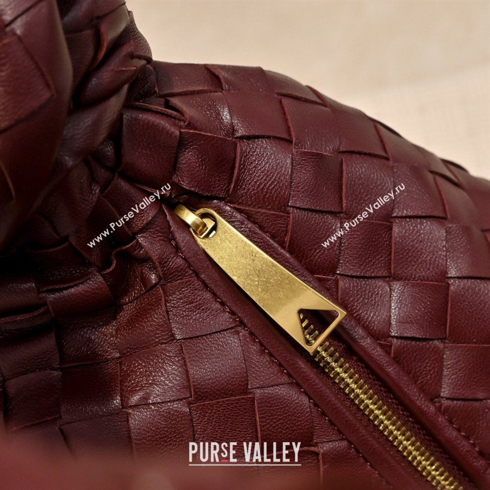 Bottega Veneta Medium Jodie Bag in Intrecciato Leather Burgundy 2026 600263 (YX-260402112)
