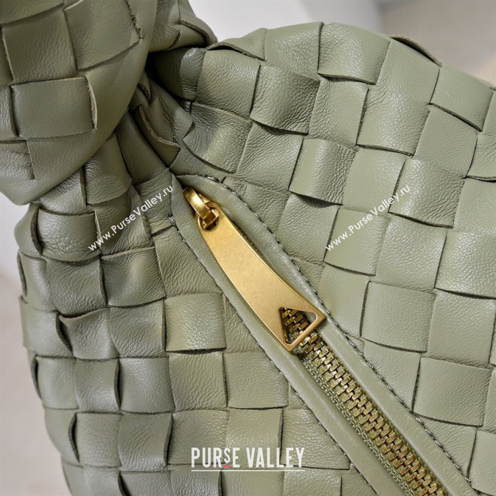 Bottega Veneta Medium Jodie Bag in Intrecciato Leather Travertine Green 2026 600263 (YX-260402114)