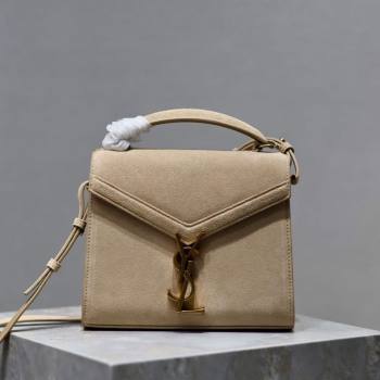 Saint Laurent Cassandre Mini Bag in Suede Beige 2025 602716 (YY-250801099)