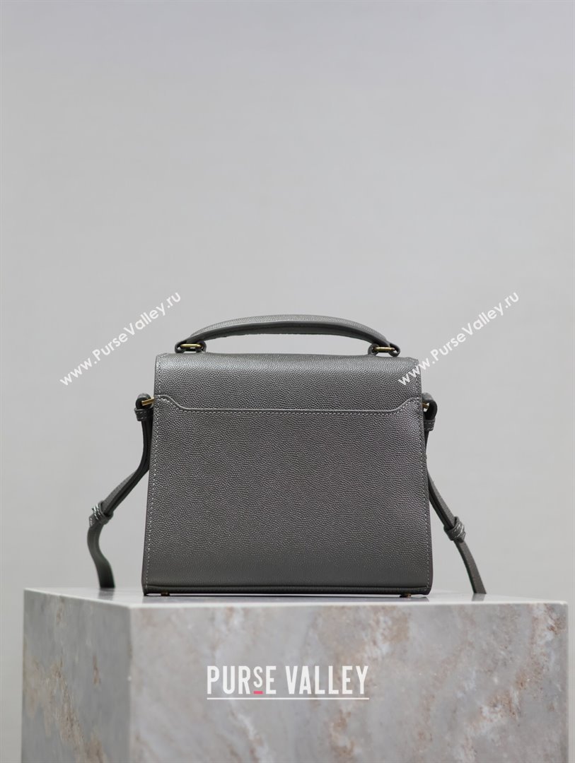 Saint Laurent Cassandre Mini Bag in Grained Leather Grey 2025 602716 (YY-250801102)