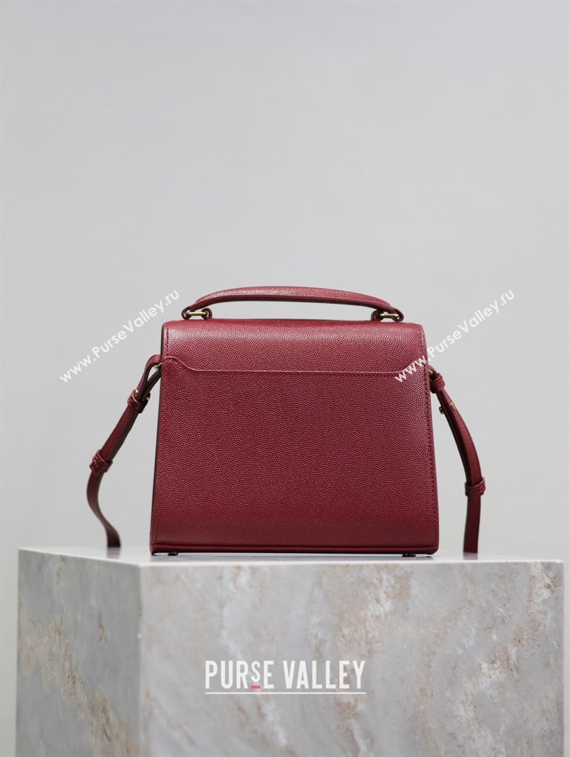 Saint Laurent Cassandre Mini Bag in Grained Leather Red 2025 602716 (YY-250801103)