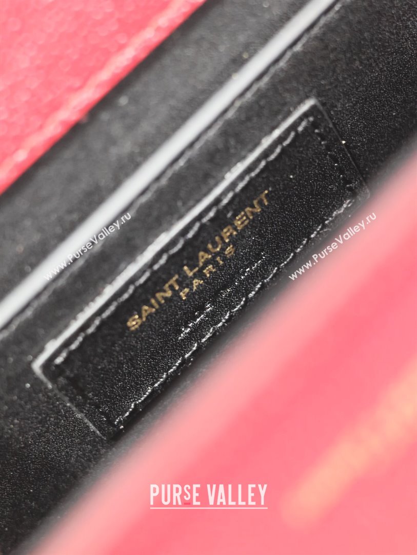 Saint Laurent Cassandre Mini Bag in Grained Leather Red 2025 602716 (YY-250801103)