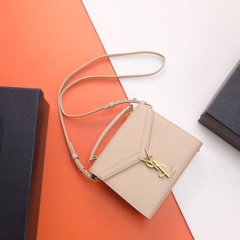 Saint Laurent Cassandre Mini Bag in Grained Leather Nude Pink 2025 602716 (YY-250801104)