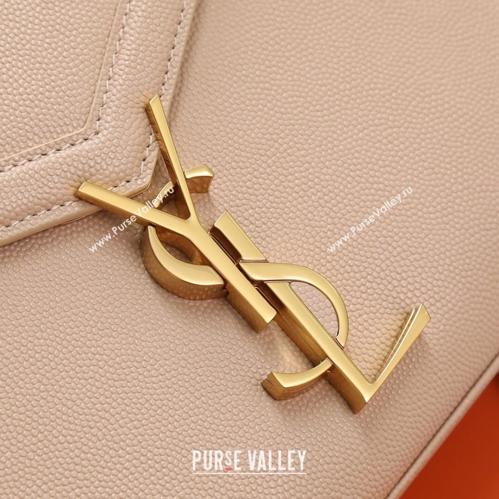 Saint Laurent Cassandre Mini Bag in Grained Leather Nude Pink 2025 602716 (YY-250801104)