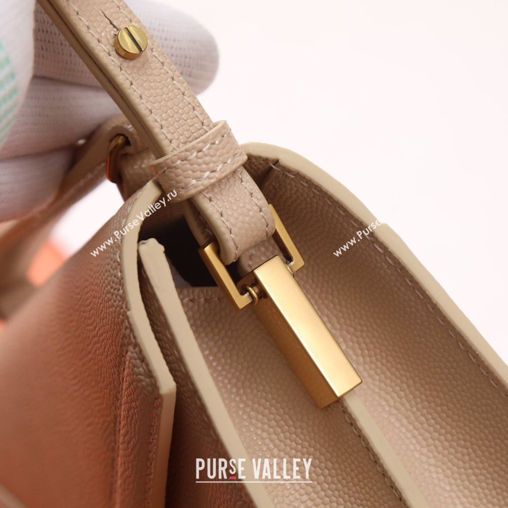 Saint Laurent Cassandre Mini Bag in Grained Leather Nude Pink 2025 602716 (YY-250801104)