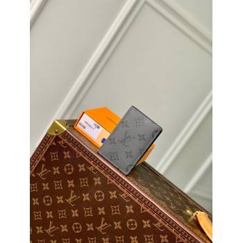 Louis Vuitton Pocket Organizer Wallet in Grey Monogram Eclipse Canvas M61696 2024 (KI-240625125)