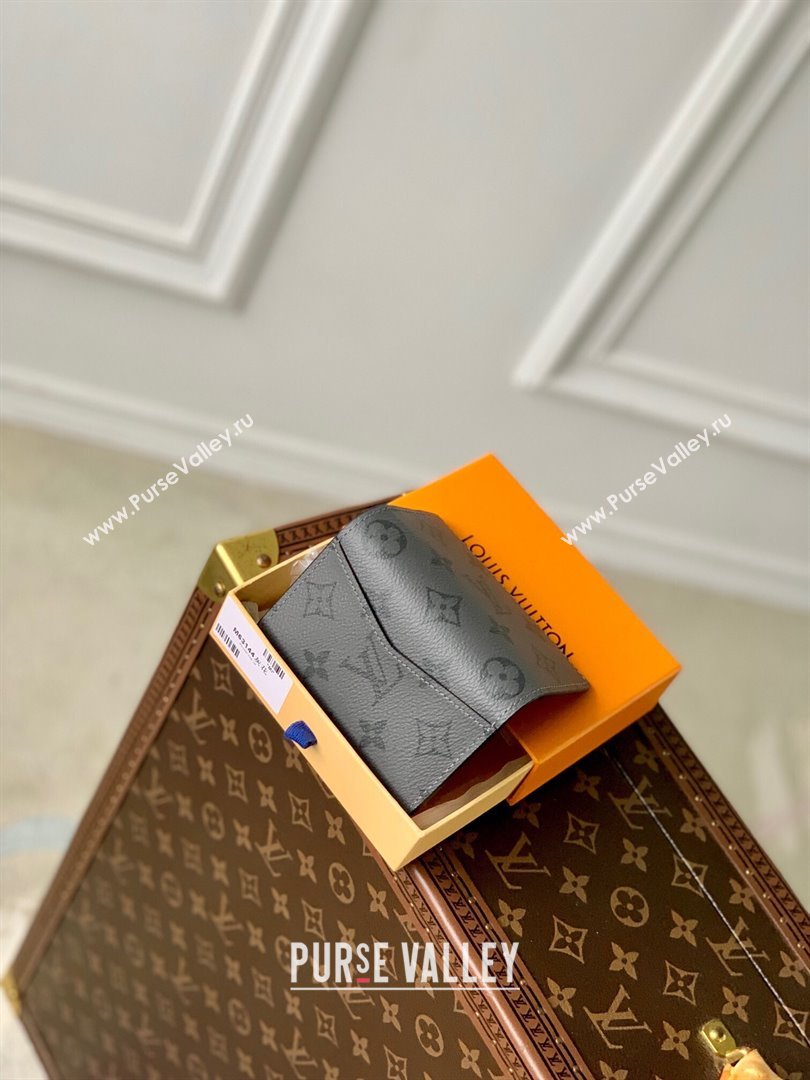 Louis Vuitton Pocket Organizer Wallet in Grey Monogram Eclipse Canvas M61696 2024 (KI-240625125)