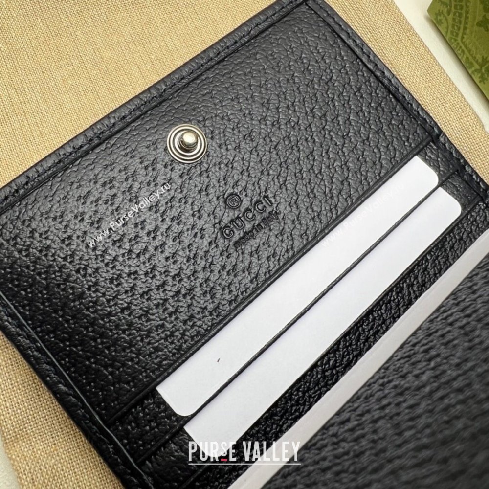 Gucci Horsebit 1955 GG Canvas Card Case Wallet 621887 Blue 2024 (DLH-241211050)