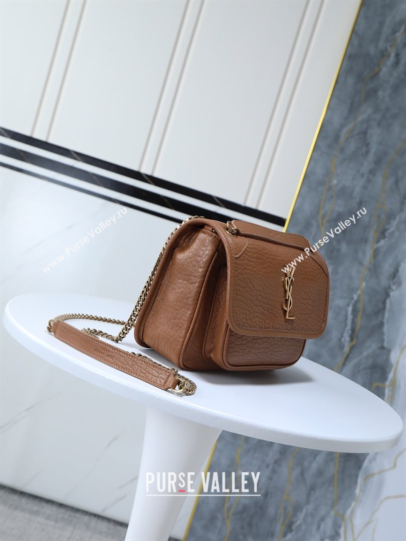 Saint Laurent Niki Baby bag in Grained Lambskin 633179 Dark Brown 2025 (YY-250801123)