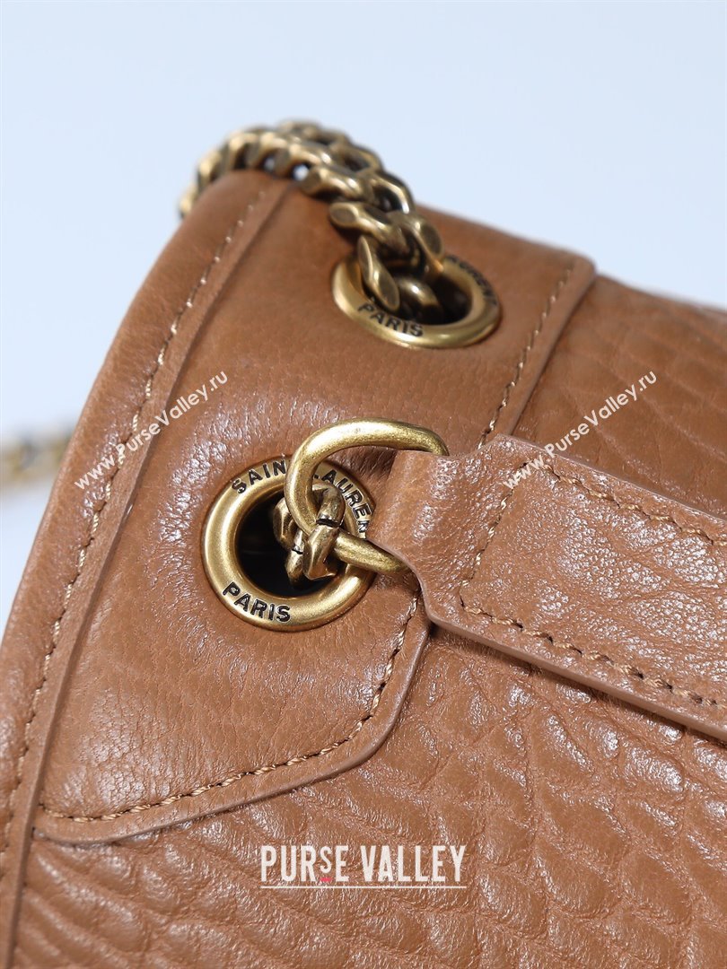 Saint Laurent Niki Baby bag in Grained Lambskin 633179 Dark Brown 2025 (YY-250801123)