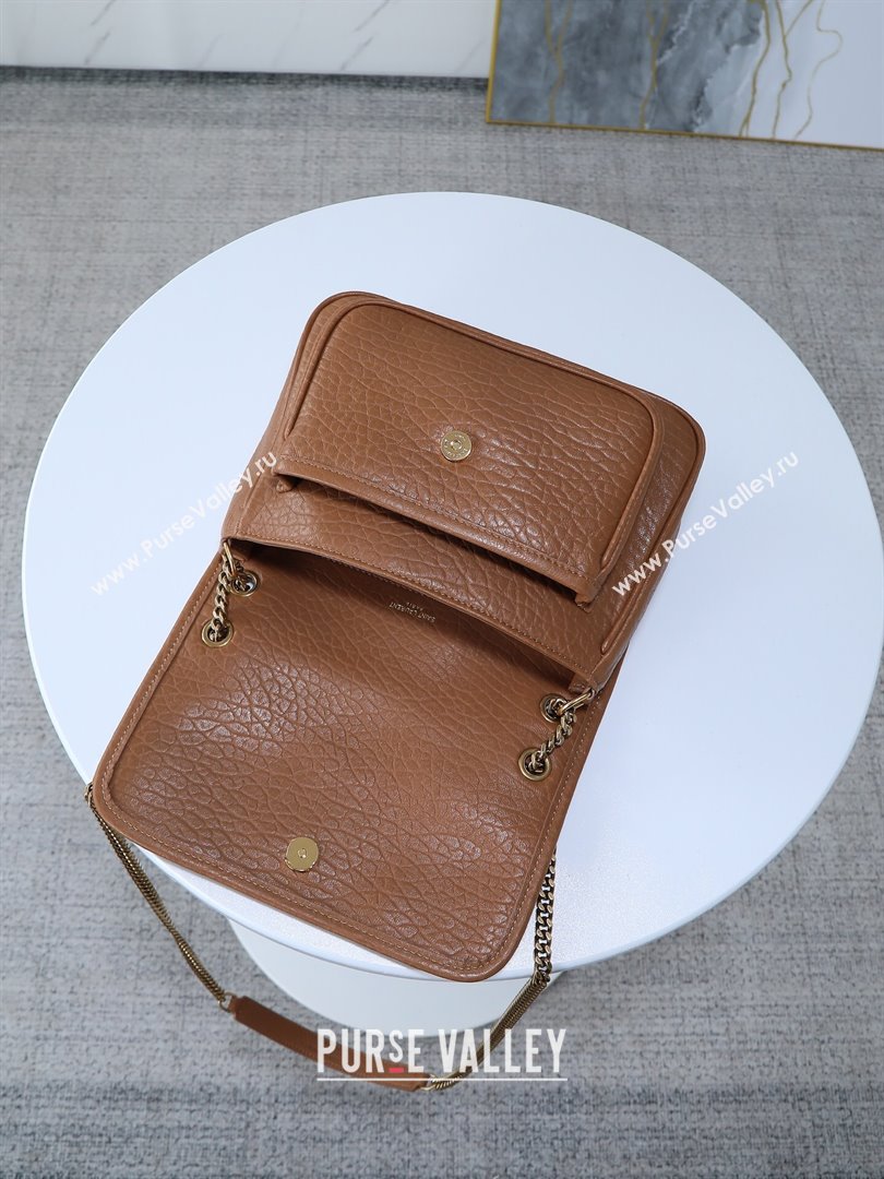 Saint Laurent Niki Baby bag in Grained Lambskin 633179 Dark Brown 2025 (YY-250801123)