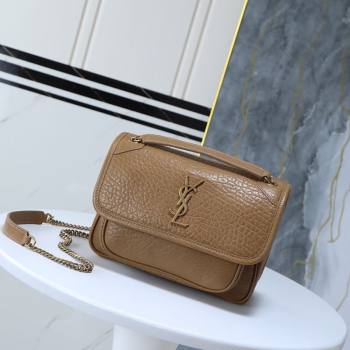 Saint Laurent Niki Baby bag in Grained Lambskin 633179 Dark Cork 2025 (YY-250801122)