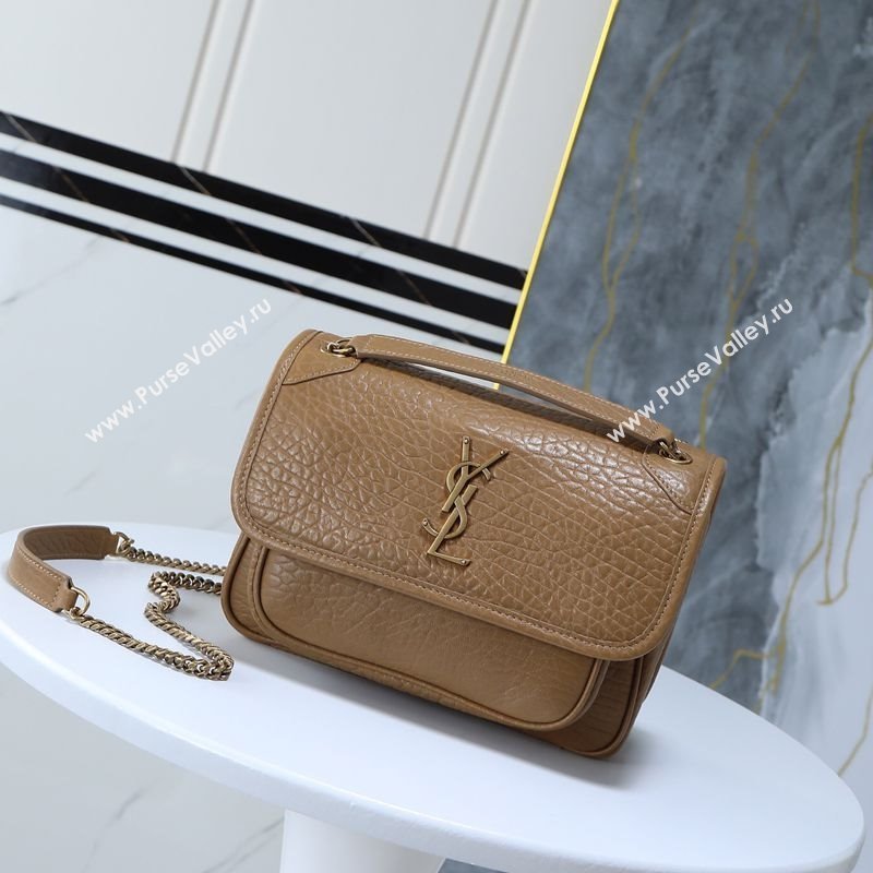 Saint Laurent Niki Baby bag in Grained Lambskin 633179 Dark Cork 2025 (YY-250801122)