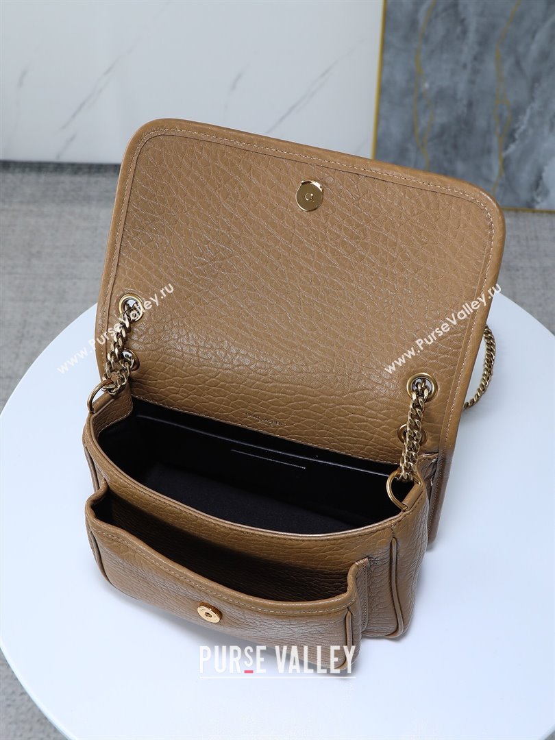 Saint Laurent Niki Baby bag in Grained Lambskin 633179 Dark Cork 2025 (YY-250801122)