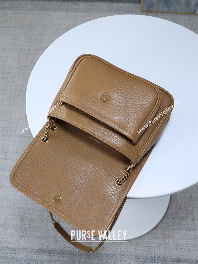 Saint Laurent Niki Baby bag in Grained Lambskin 633179 Dark Cork 2025 (YY-250801122)