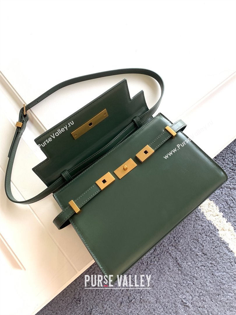 Saint Laurent Manhattan Shoulder Bag in Smooth Leather 675626 Khaki Green 2024 (YY-240803064)