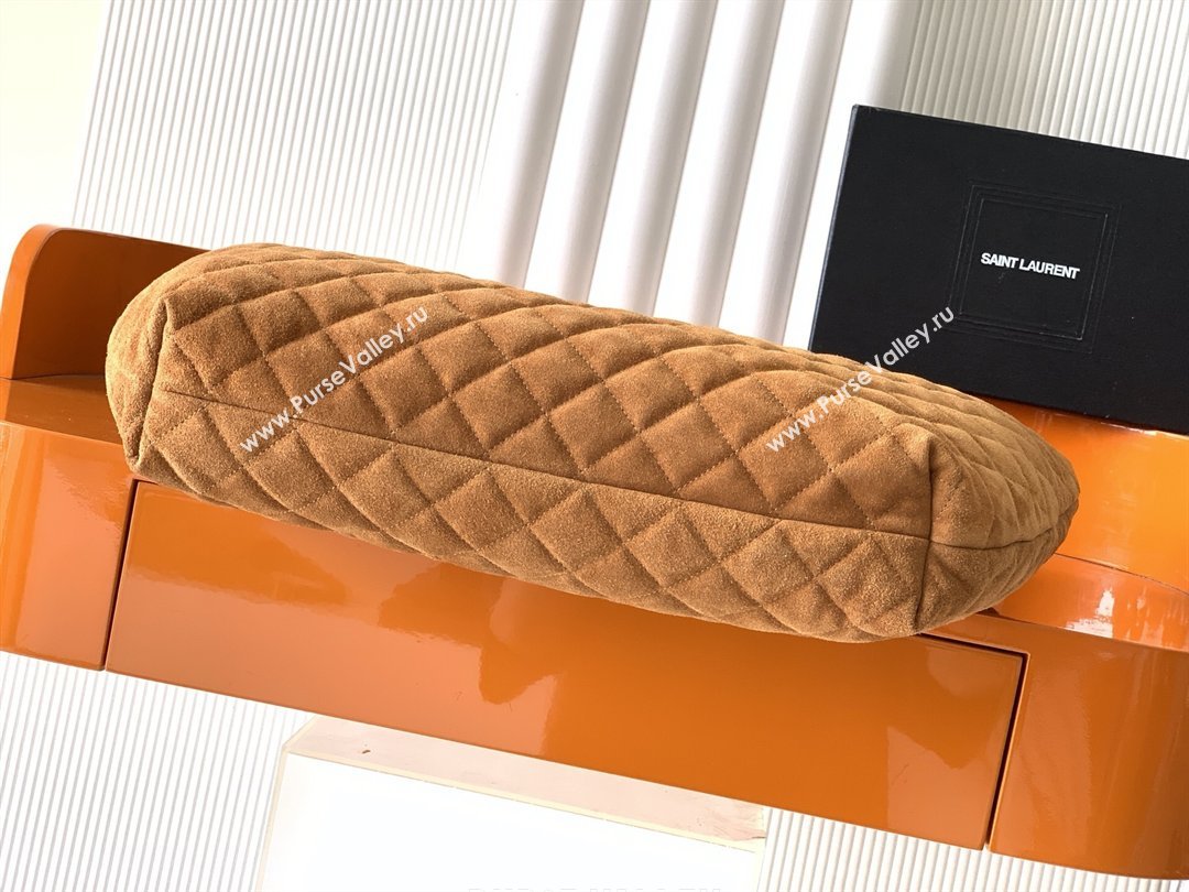 Saint Laurent Icare Maxi Shopping Bag in Quilted Suede 698651 Caramel 2026 (YY-260119045)