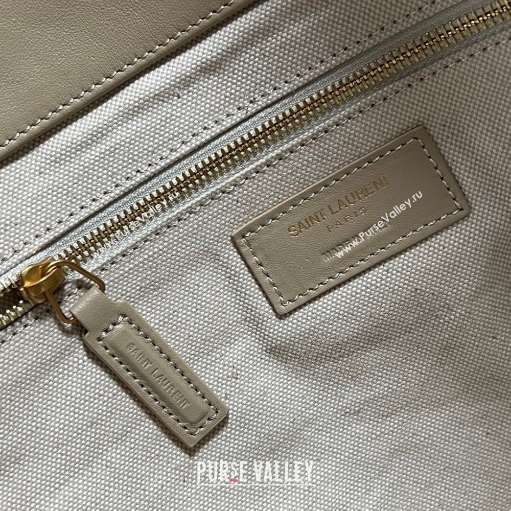 Saint Laurent Icare Maxi Shopping Bag in Quilted Suede 698651 Beige 2025 (nana-250924074)