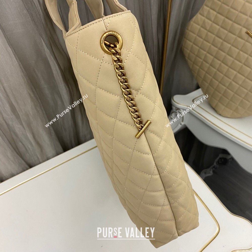 Saint Laurent Icare Maxi Shopping Bag in Quilted Nappa Leather 698651 Beige 2025 (nana-250924075)