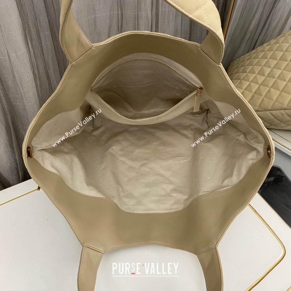 Saint Laurent Icare Maxi Shopping Bag in Quilted Nappa Leather 698651 Beige 2025 (nana-250924075)