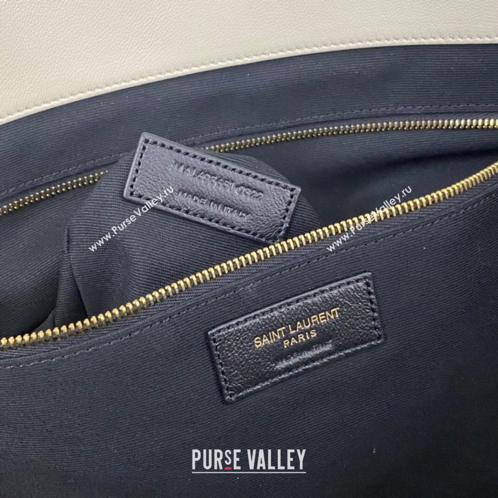 Saint Laurent Icare Maxi Shopping Bag in Quilted Nappa Leather 698651 White 2025 (nana-250924076)