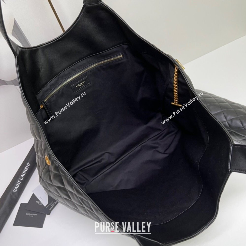 Saint Laurent Icare Maxi Shopping Bag in Quilted Nappa Leather 698651 Black 2025 (nana-250924073)