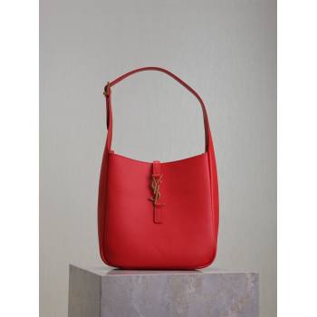 Saint Laurent LE 5 À 7 Supple Small Hobo Bag in Grained Leather 713938 Red 2024 (YY-241218023)