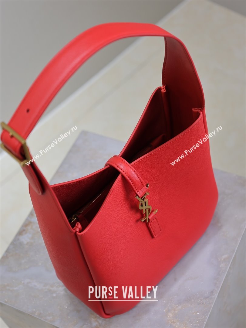 Saint Laurent LE 5 À 7 Supple Small Hobo Bag in Grained Leather 713938 Red 2024 (YY-241218023)