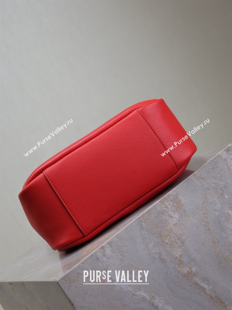 Saint Laurent LE 5 À 7 Supple Small Hobo Bag in Grained Leather 713938 Red 2024 (YY-241218023)