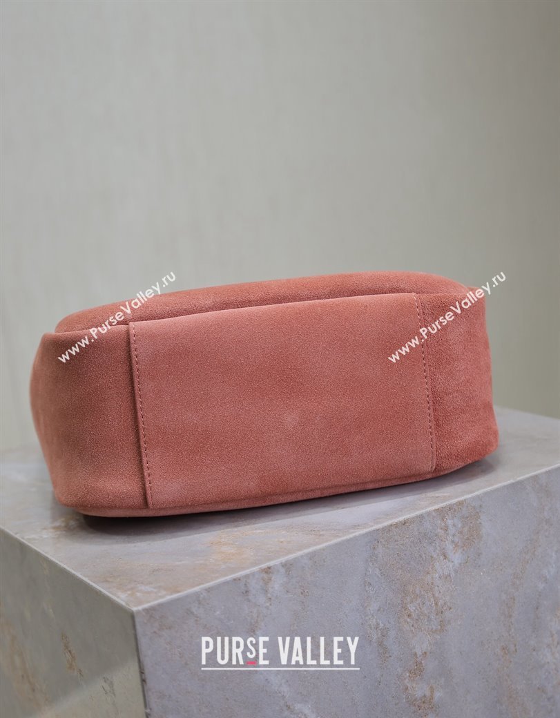 Saint Laurent LE 5 À 7 Supple Small Hobo Bag in Suede 713938 Light Pink 2024 (YY-241218016)