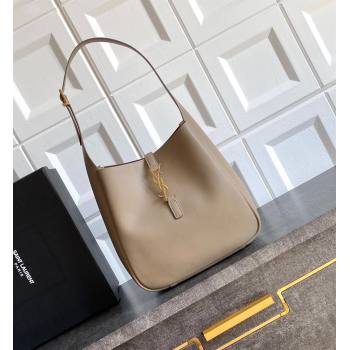 Saint Laurent LE 5 À 7 Supple Small Hobo Bag in Grained Leather 713938 Dusty Grey 2024 (YY-241218014)