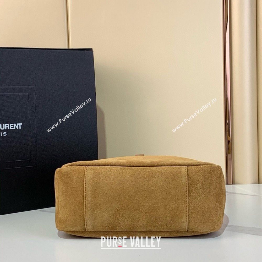 Saint Laurent LE 5 À 7 Supple Small Hobo Bag in Suede 713938 Golden Leaf 2024 (YY-241218017)