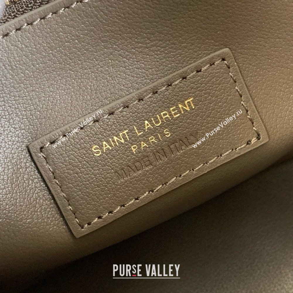 Saint Laurent LE 5 À 7 Supple Small Hobo Bag in Suede 713938 Barley Green 2024 (YY-241218018)