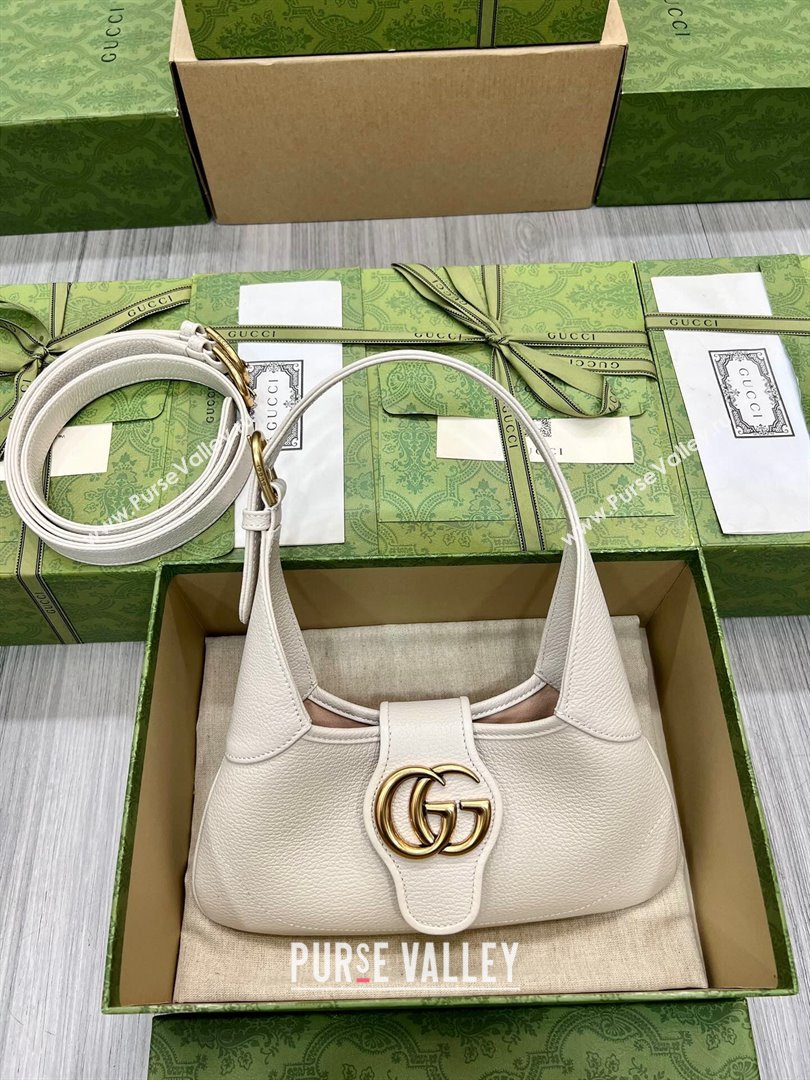 Gucci Aphrodite Small Shoulder Bag in Soft Leather 735106 White 2023 (DLH-231209029)