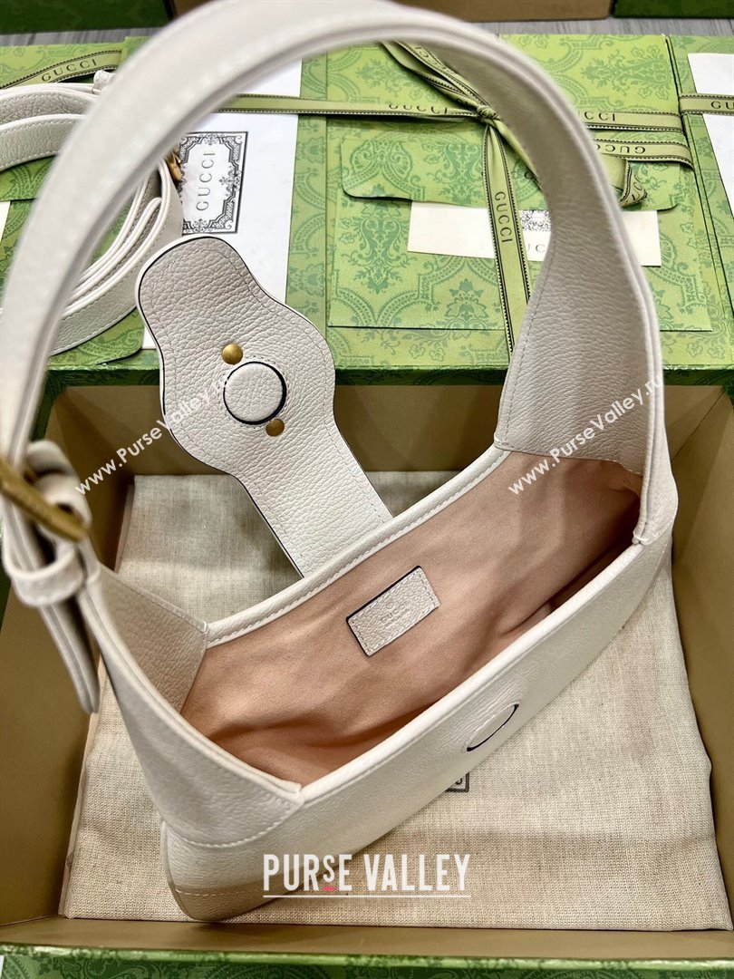 Gucci Aphrodite Small Shoulder Bag in Soft Leather 735106 White 2023 (DLH-231209029)