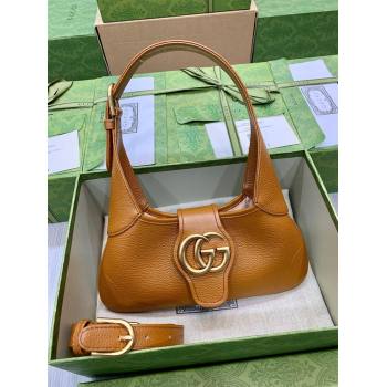 Gucci Aphrodite Small Shoulder Bag in Soft Leather 735106 Brown 2023 (DLH-231209028)