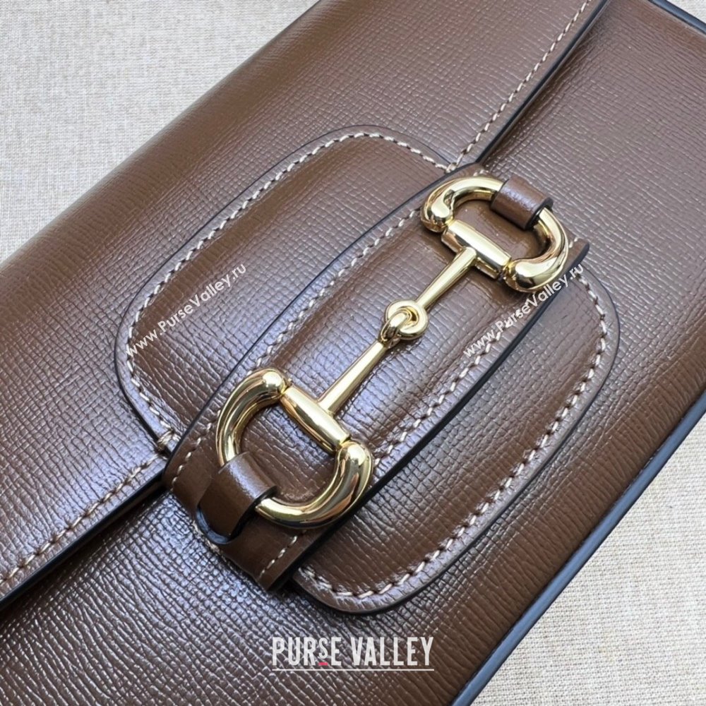 Gucci Horsebit 1955 small shoulder bag in Leather Dark Brown 2025 735178 (DLH-250630121)