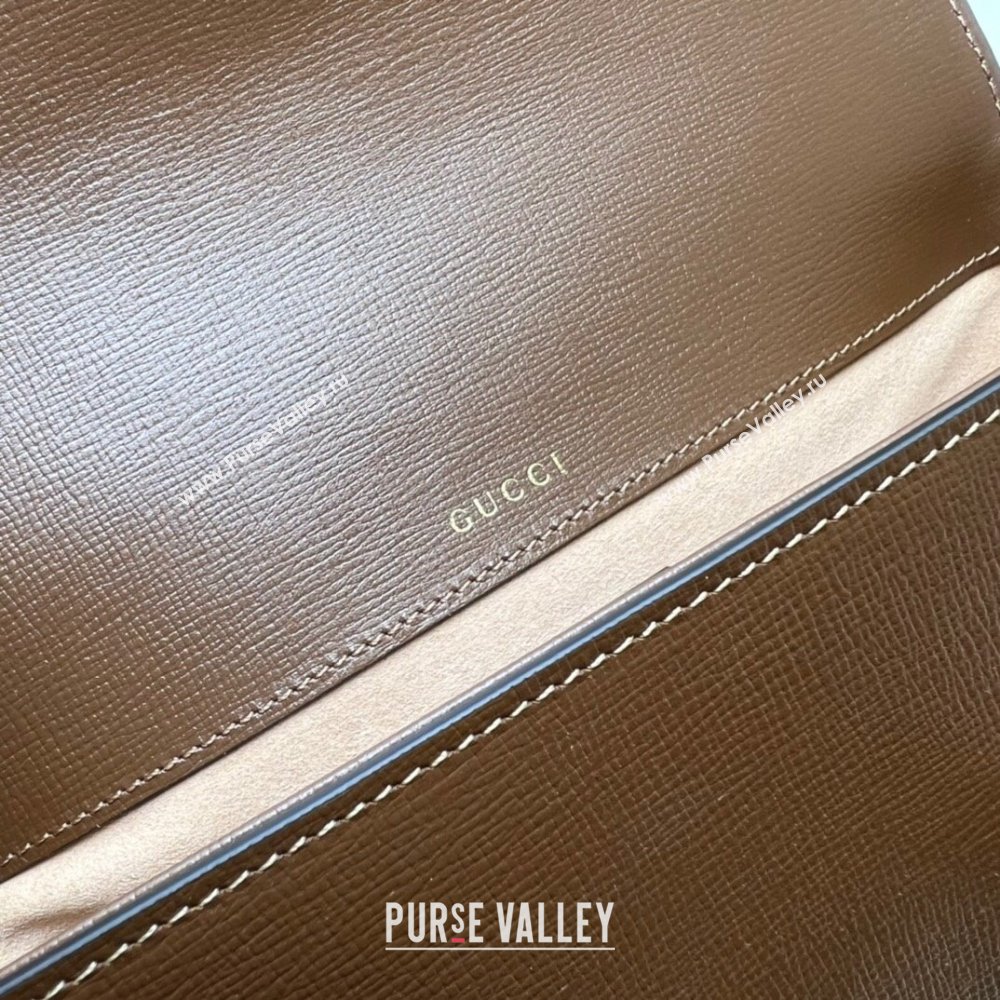 Gucci Horsebit 1955 small shoulder bag in Leather Dark Brown 2025 735178 (DLH-250630121)