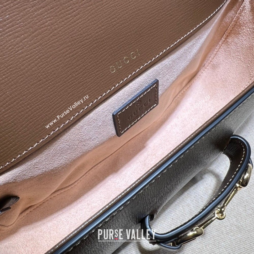 Gucci Horsebit 1955 small shoulder bag in Leather Dark Brown 2025 735178 (DLH-250630121)