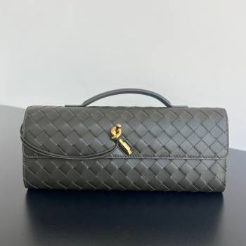 Bottega Veneta Long Clutch Bag Andiamo in Intrecciato Leather Dark Khaki 2025 741511 (WT-251119044)