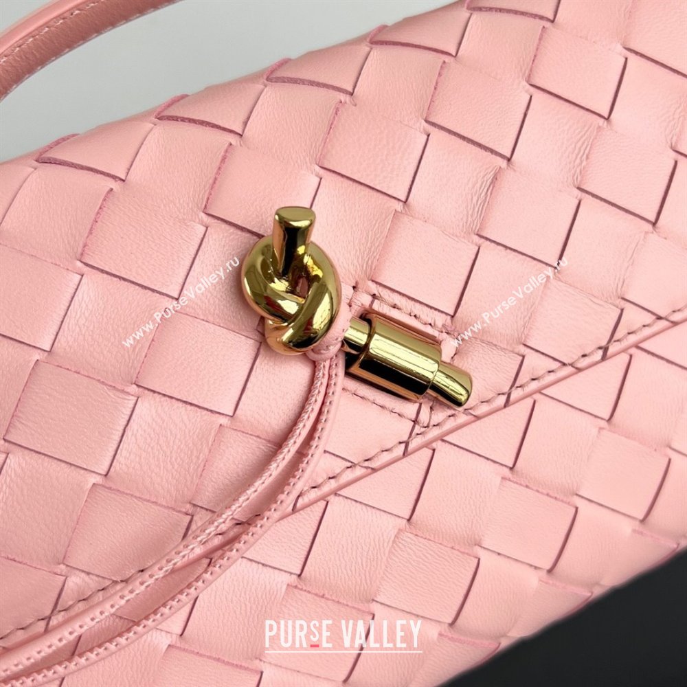 Bottega Veneta Long Clutch Bag Andiamo in Intrecciato Leather Rose Pink 2025 741511 (WT-251119041)