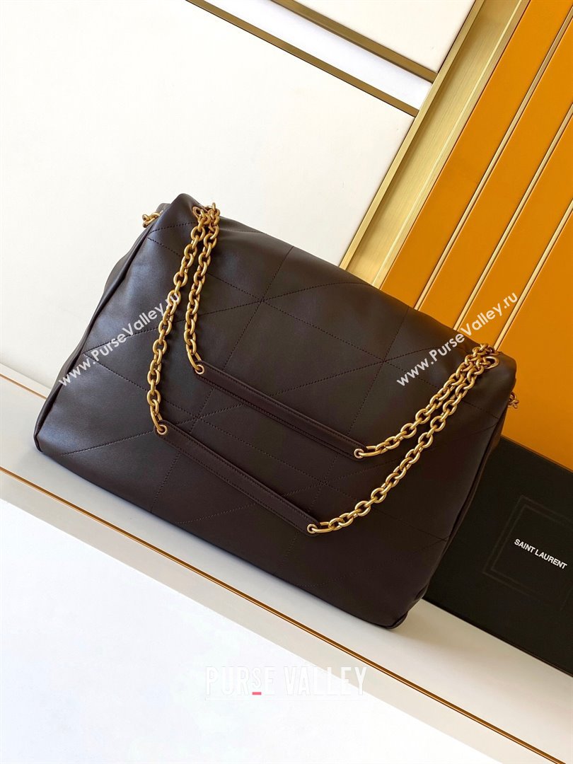 Saint Laurent Jamie 4.3 Large Bag in Soft Lambskin 742431 Dark Brown 2025 (YY-250409086)