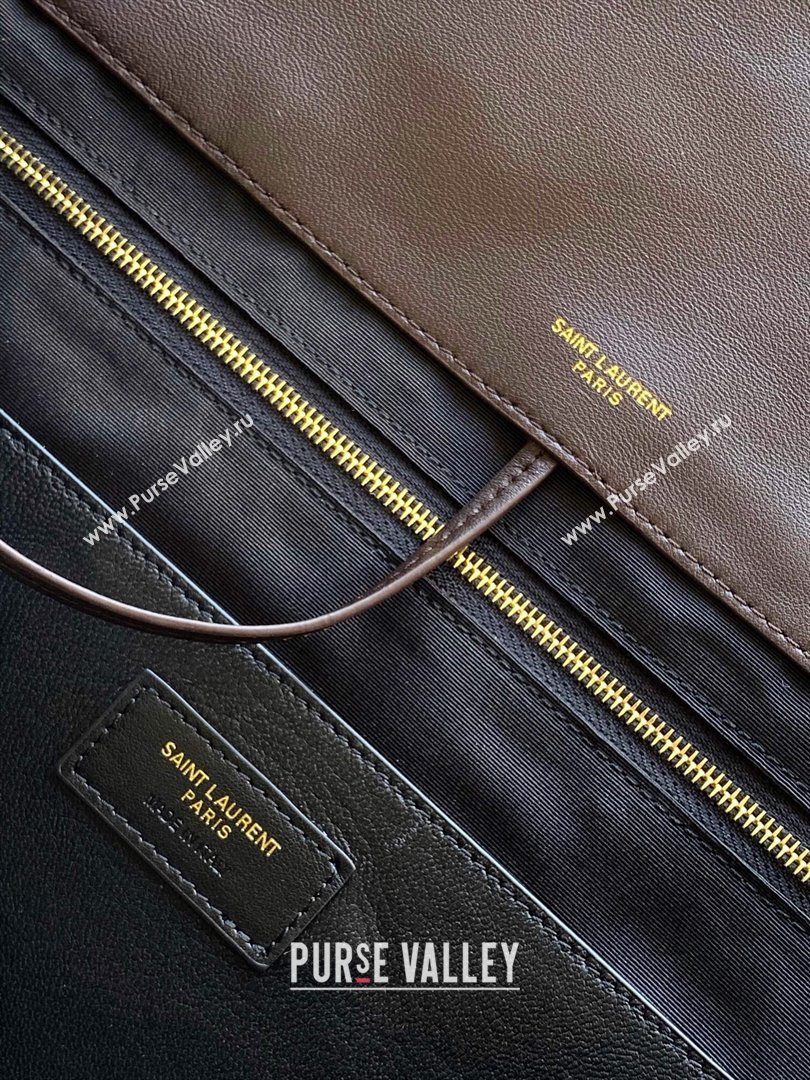 Saint Laurent Jamie 4.3 Large Bag in Soft Lambskin 742431 Dark Brown 2025 (YY-250409086)
