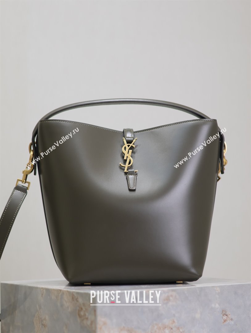 Saint Laurent LE 37 Bucket Bag in Shiny Calfskin 742828 Deep Musk 2024 (YY-241218047)