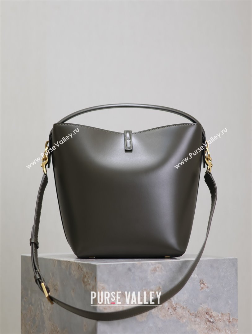 Saint Laurent LE 37 Bucket Bag in Shiny Calfskin 742828 Deep Musk 2024 (YY-241218047)