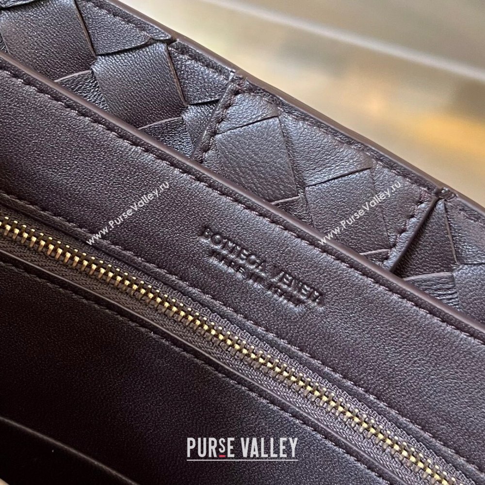 Bottega Veneta Small Andiamo Top Handle Bag in Intrecciato Leather 743568 Fondant Brown 2025 0731 (WT-250731045)