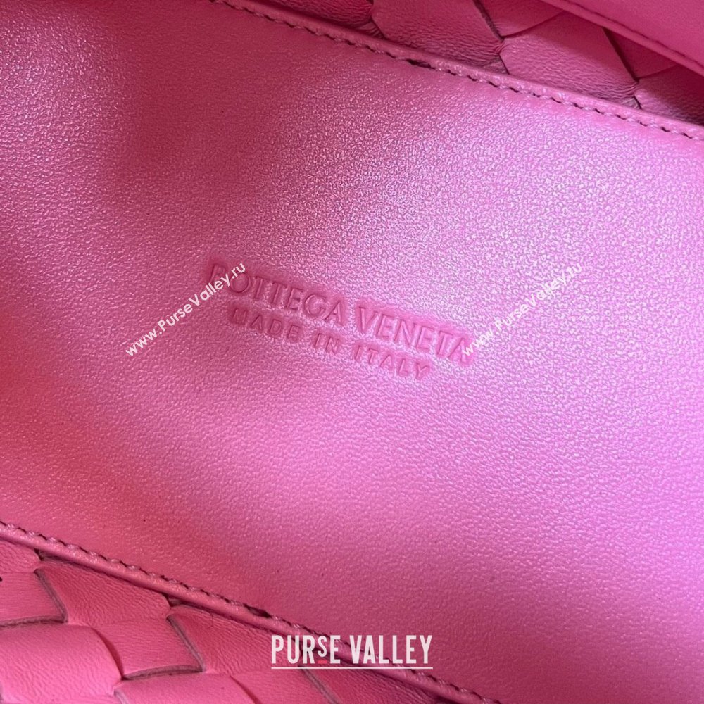 Bottega Veneta Small Andiamo Top Handle Bag in Intrecciato Leather 743568 Pink2 2025 0731 (WT-250731048)