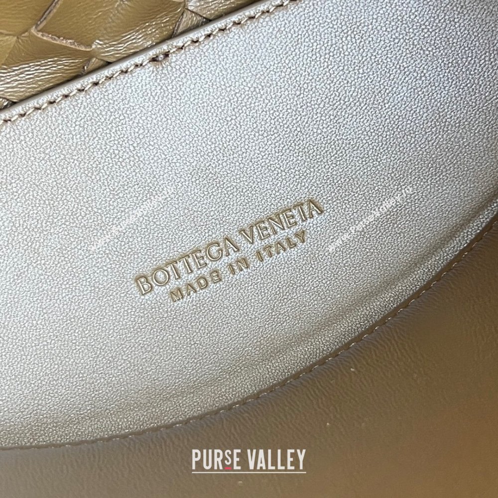 Bottega Veneta Small Andiamo Top Handle Bag in Intrecciato Suede 743568 Taupe Brown 2025 0731 (WT-250731038)